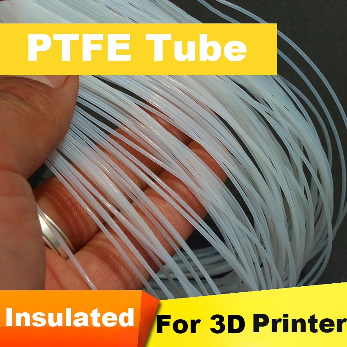 1M PTFE Tube For 3D Printer Parts Pipe 1/8 1/4 3/8 1/2 Capillary Insulated Hose Rigid Pipe Temperature Corrosion Resistance