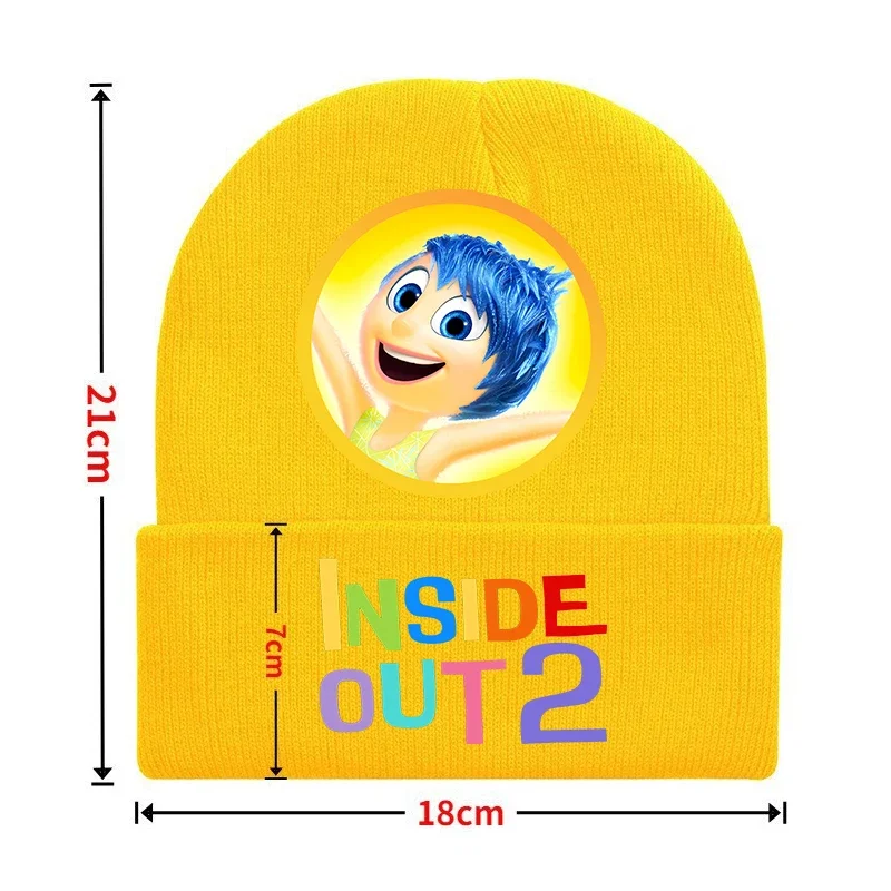 Gorro de malha para crianças, Gorro de ansiedade, manter aquecido, ansiedade, alegria, fofo, raiva, Stretch Caps, conforto suave, presentes para menino e menina, de dentro para fora 2, outono e inverno