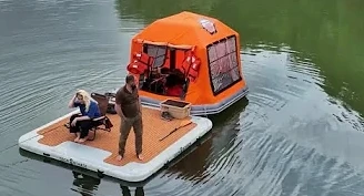 Compact Inflatable Water Camping Tent for Quick Assembly, Windproof, Leak-Free Setup