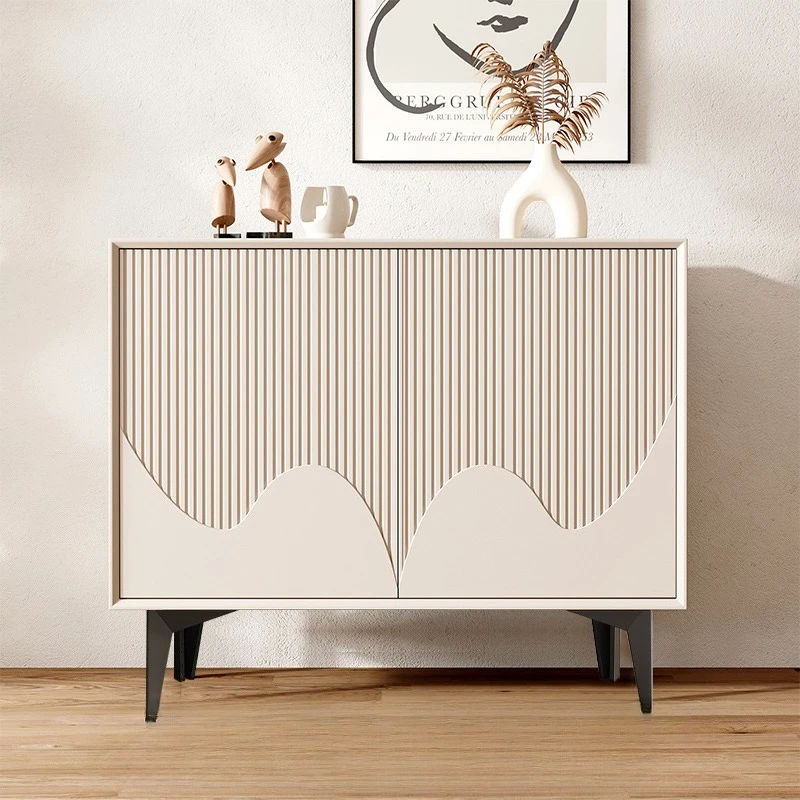 

household large capacity storage cabinet living room light luxury rock slab door Shoe cabinet Medieval style muebles furniture