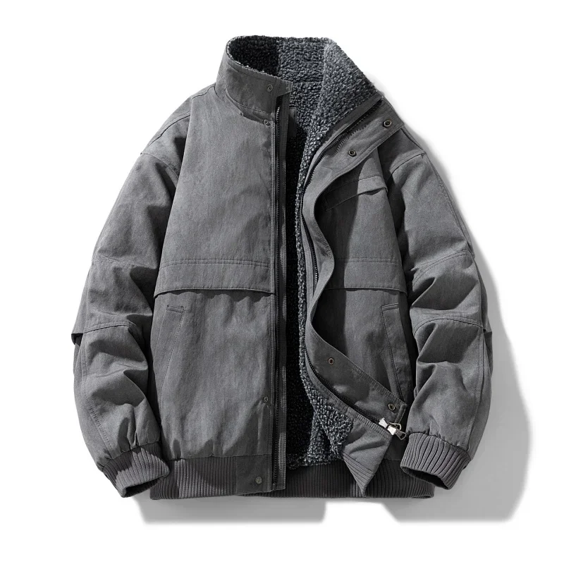 

Casual All-match Parkas Coats for Men Quality Stand Collar Windproof Outerwear Comfortable Thicken Cotton Jacket 2026 Winter New