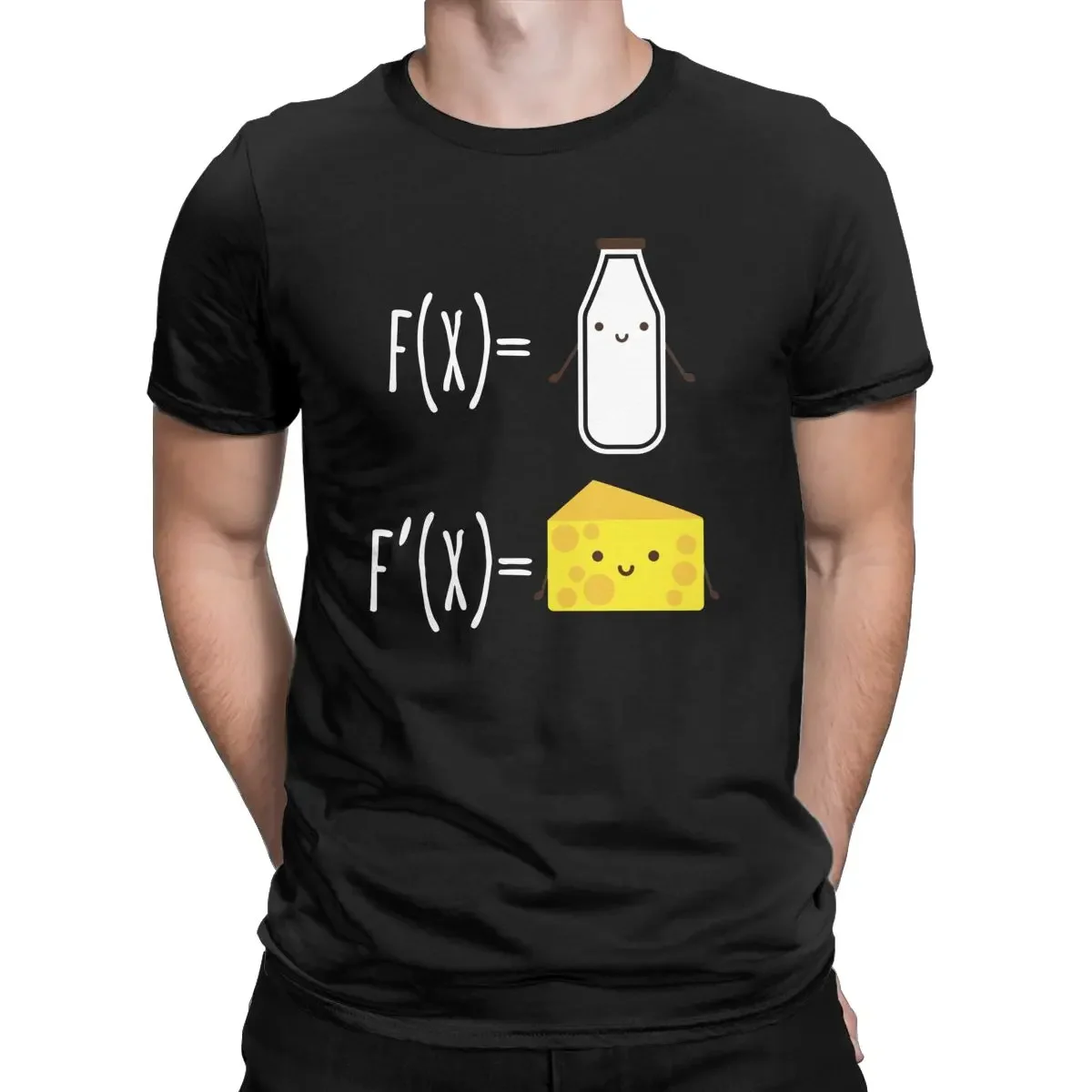 100% Cotton Humor T-Shirts O Neck Science Math Tees Short Sleeve Clothes Gift Idea The Derivative Of Milk Cheese T Shirt Men new