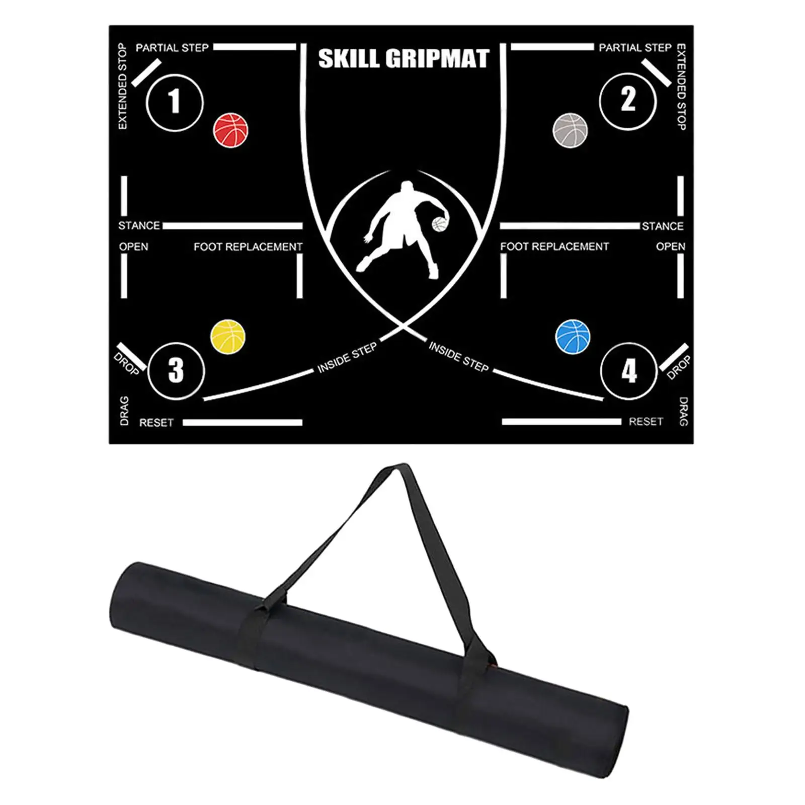 Non Slip Basketball Training Aid Footwork Mat for Sports Physical Practice Gym Exercise Equipment