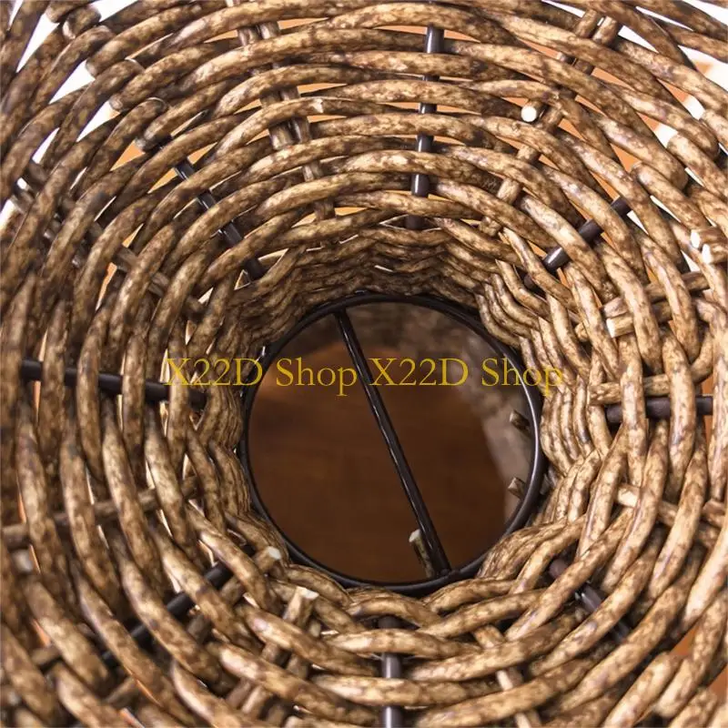 X22D Woven Rattan Vases With Goblet For Home Decors Flower Arrangement Container