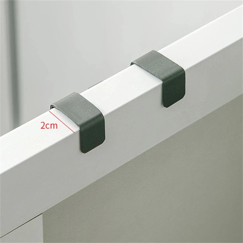 S-Shaped Stainless Steel Hook Behind Kitchen Cabinet Door Multi-Purpose Hole Free Bathroom Door Back Storage Rack Key Organizer