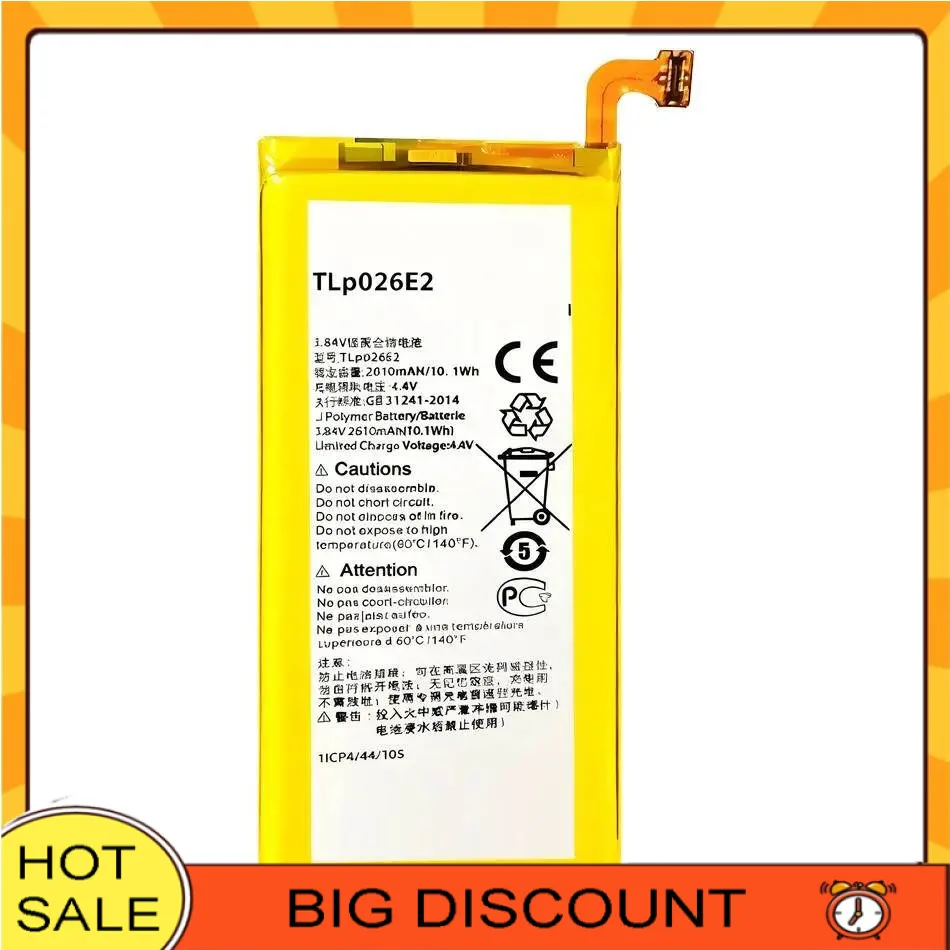 

TLP026E2 2610Mah Fast Charging Mobile Phone Battery For Alcatel Idol 4 OT6055 6055H 6055Y 6055U 6055 6055K 6055B
