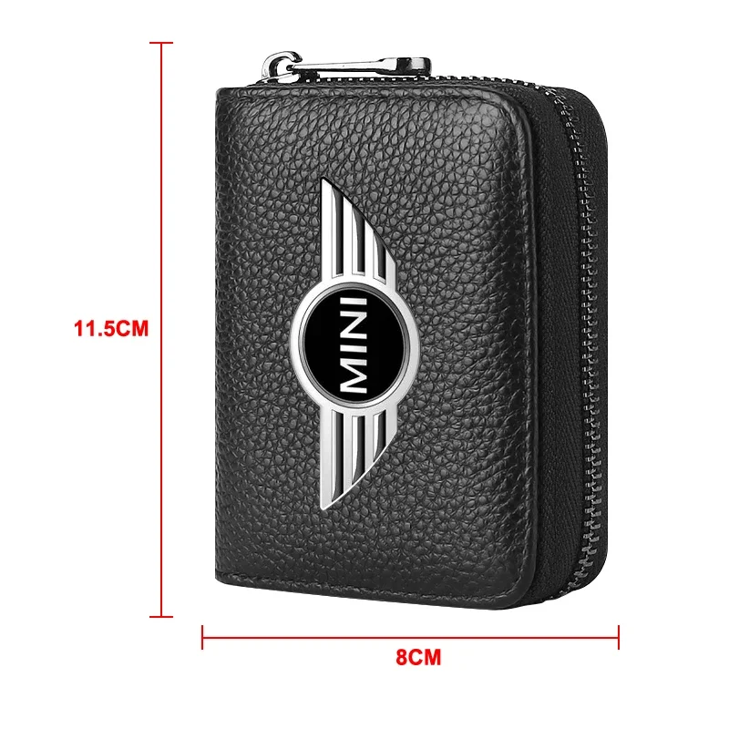 Car Styling Wallet Driver License Business Card Holder Key Case For BMW Mini Cooper R50 R52 R53 R55 R56 R60 R61 F54 F55 F56 F60