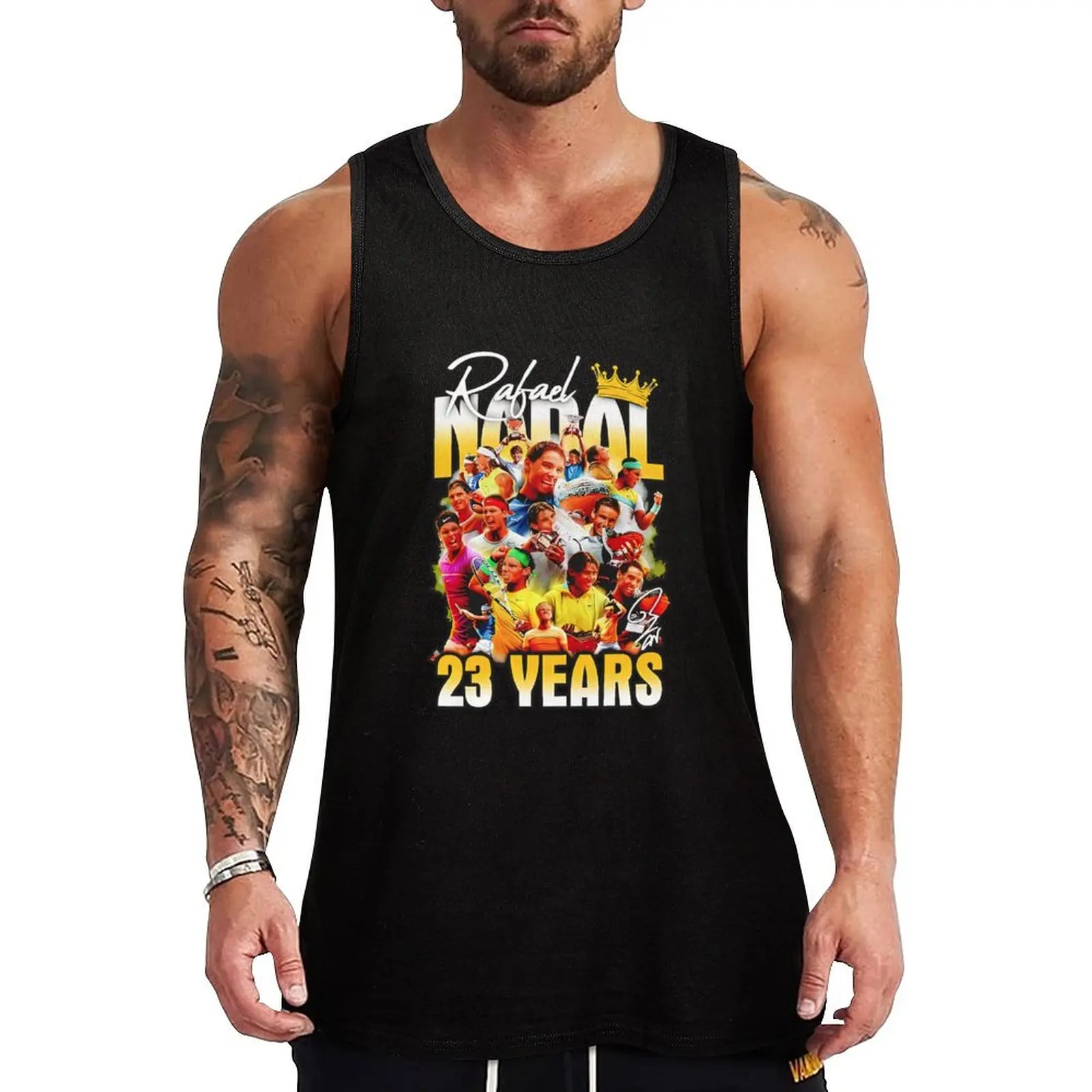 

Rafael King 23 Years Tennis Memories Tank Top mens clothing t-shirts for men Sports clothing