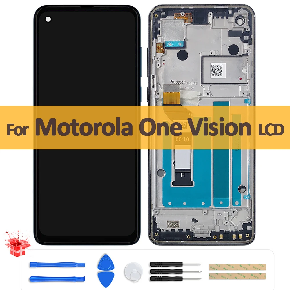 

6.3" Original LCD For Motorola One Vision LCD XT1970 Display Touch Screen Digitizer Assembly For Moto P50 LCD Repair Replacement