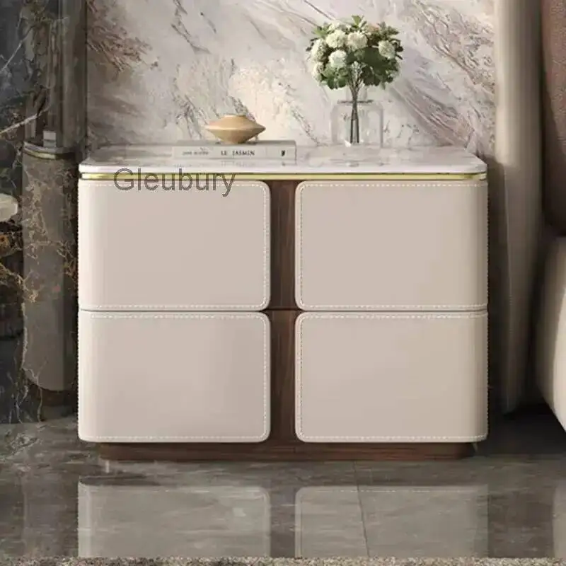 Tables Modern Trendy Simple Design Bedside Italian Delicacy Quality Nightstands Light Luxury Table De Chevet Bedroom Furniture
