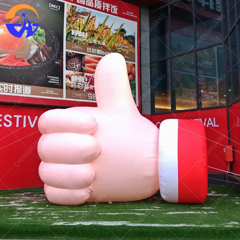 Customized Inflatable Thumbs-up Palm Model, Advertising Decoration Prop for Outdoor Mall Themed Events
