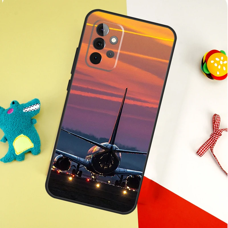 Aircraft Airplane Fly Travel Case For Samsung Galaxy A54 A34 A24 A14 A12 A22 A32 A42 A52 A72 A52S A51 A71 A13 A53 Cover