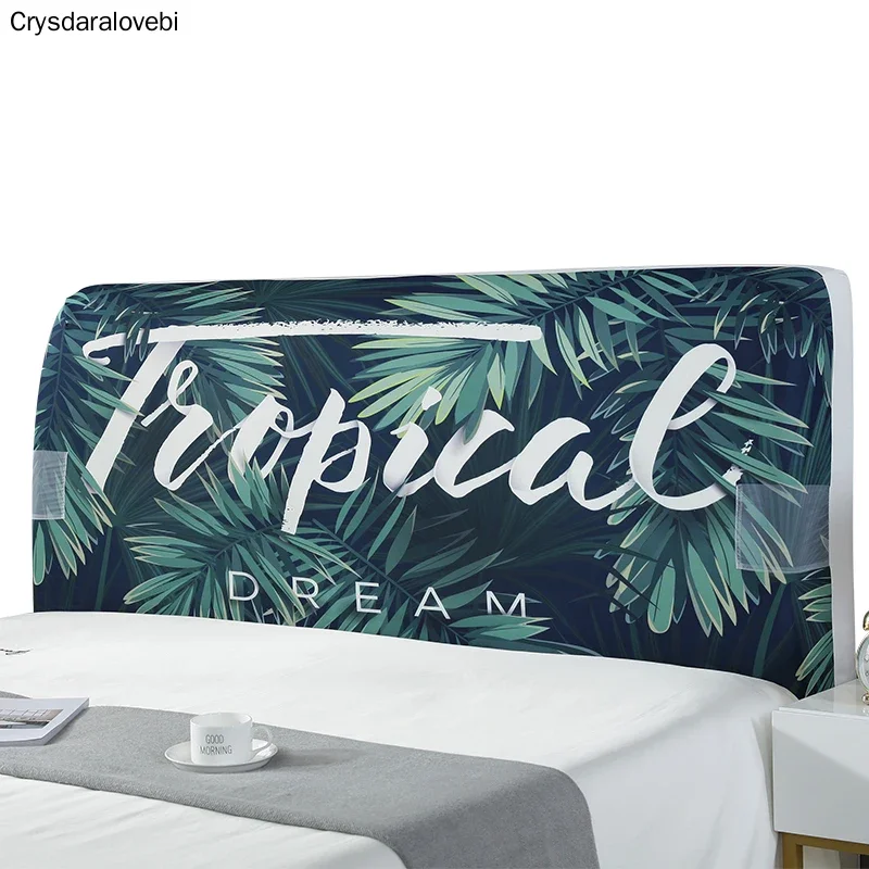 Bed Head Back Cover All-inclusive Thicken Elastic Wide Band 360° Full Protection Soft Comfortable Dustproof Headboard Cover