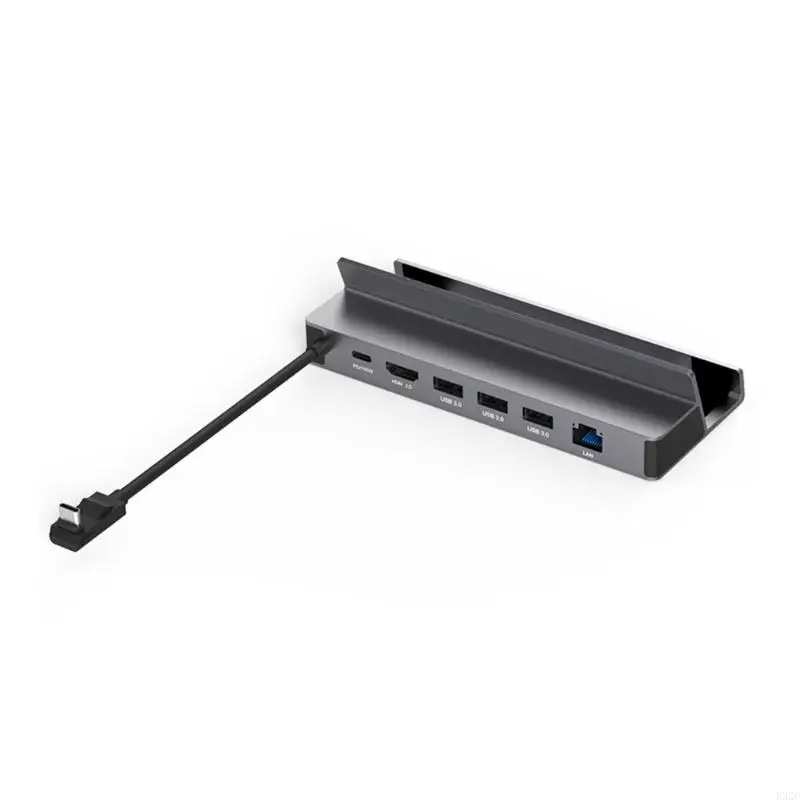 K32C USB HUB for SteamDeck Dock, 6-in-1 Docking Station HDMI2.0 4K60Hz 1000MbpsEthernet 3x5Gbps USB3.0 100W USB C Charging