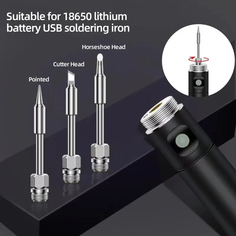 1pcs 510 Interface Soldering Iron Head Mini Portable Soldering Iron Tip Accessories Tool 8W USB Solder Tip