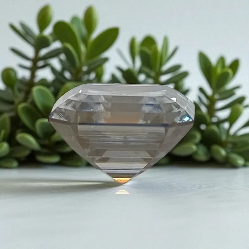 مويسانيتي حجر Asscher قطع رمادي اللون VVS1 خرز أحجار كريمة مفكوكة مع شهادة لصنع المجوهرات #4