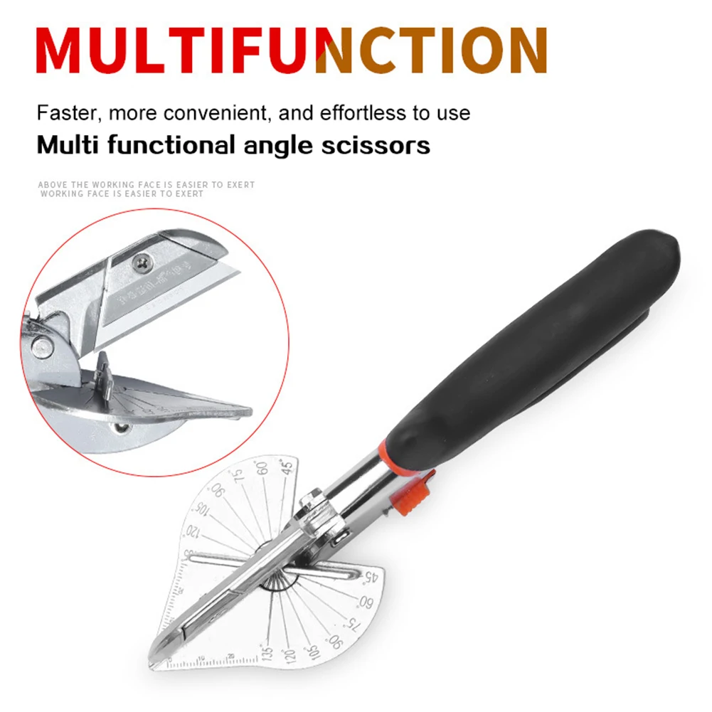 Adjustable Angle Miter Shear Quarter Round And Shoe Molding Bevels Shear Sharpen Precise Multi-Angle Cut For Versatile Projects