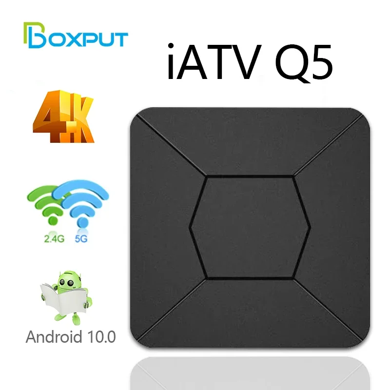 

iATV Q5 Android 10 Smart TV Box Allwinner H313 4K HDR Video BT5.2 2.4G 5G WiFi Voice Control Media Player 100M Mini Set Top Box