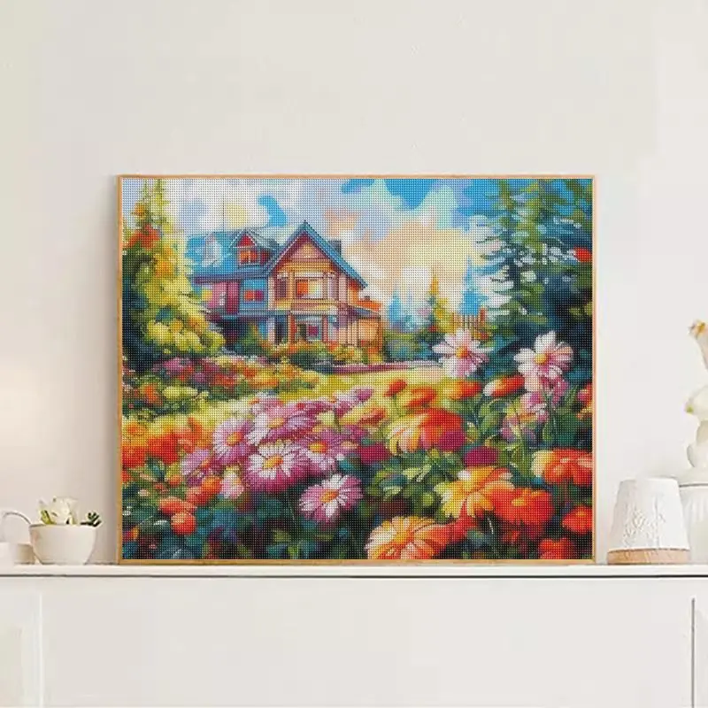 

CHENISTORY 5D DIY Diamond Embroidery Town Landscape Cross Stitch Kit Diamond Painting Diamond Mosaic Home Decorations