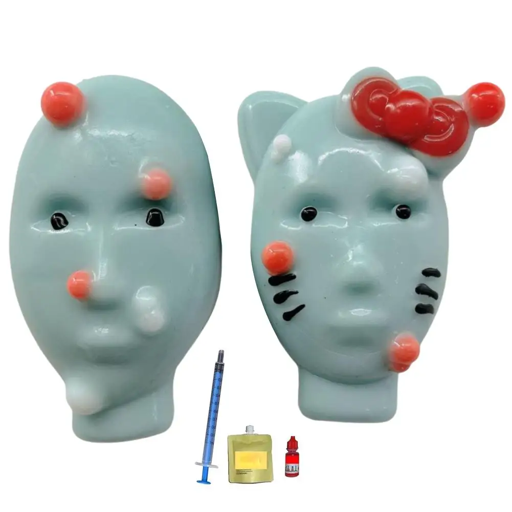 Pimple Popper Fidget Toy with Filler Tools Weird Alien Design Stress Relief Squeeze Weird Pimple Popping Toy Friend Gift