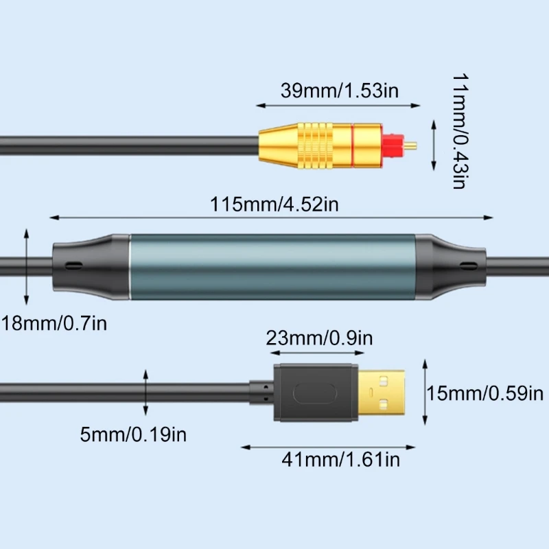 USB to Optical SPDIF Converters Analog to Digital Sound Adapter for Enhances