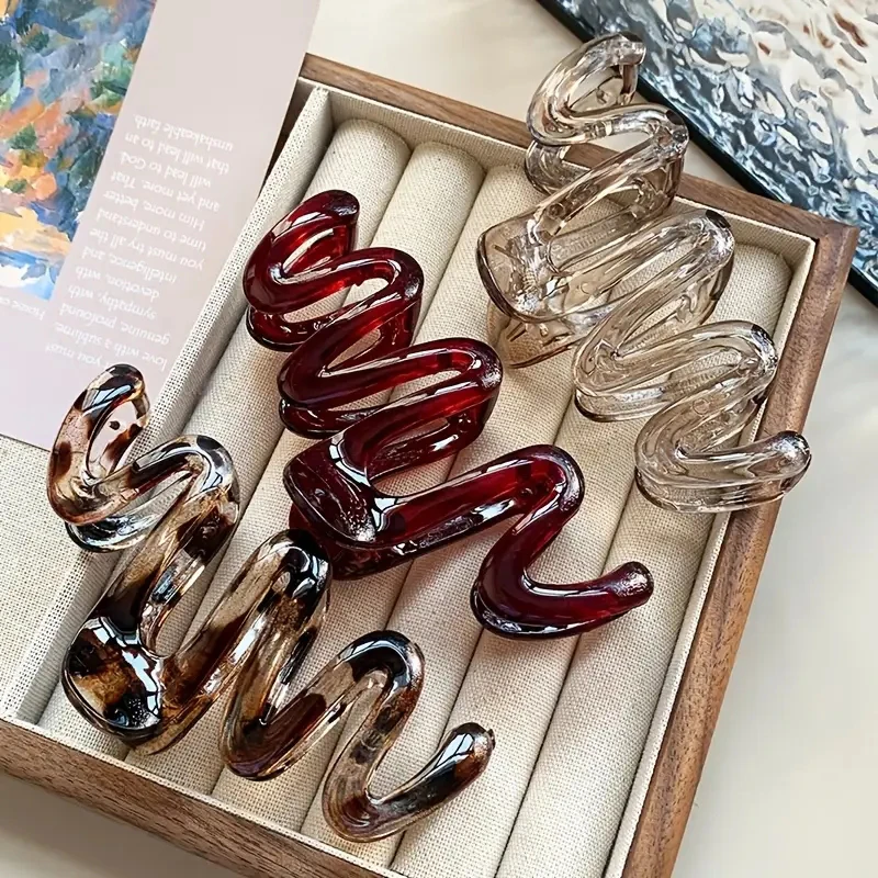3 Stück modische Haarklammer, große Wellen-Stil, Haarnadeln, Klemmen, stilvolle Haarspangen, Haar-Accessoires für Frauen, Pferdeschwänze, Kopfbedeckung