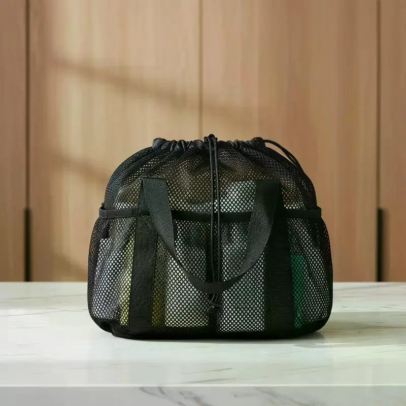 1Pcs Children's Mesh Wash Tote Bag Large Capacity Summer  Drainage Cosmetic Storage Bathing Bag Toiletry Makeup Bag