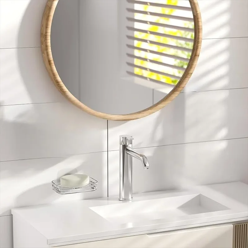1Pcs Soap Rack No Drilling Wall Mounted Double Layer Soap Holder Soap Sponge Dish Bathroom Accessories Soap Dishes Self Adhesive