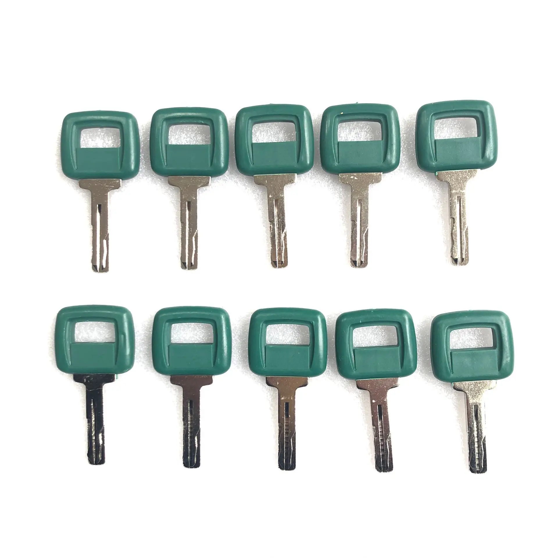 10PCS Green Laser Key 11039228 Key for Volvo Loader Haul Truck Heavy Equipment Laser Cut