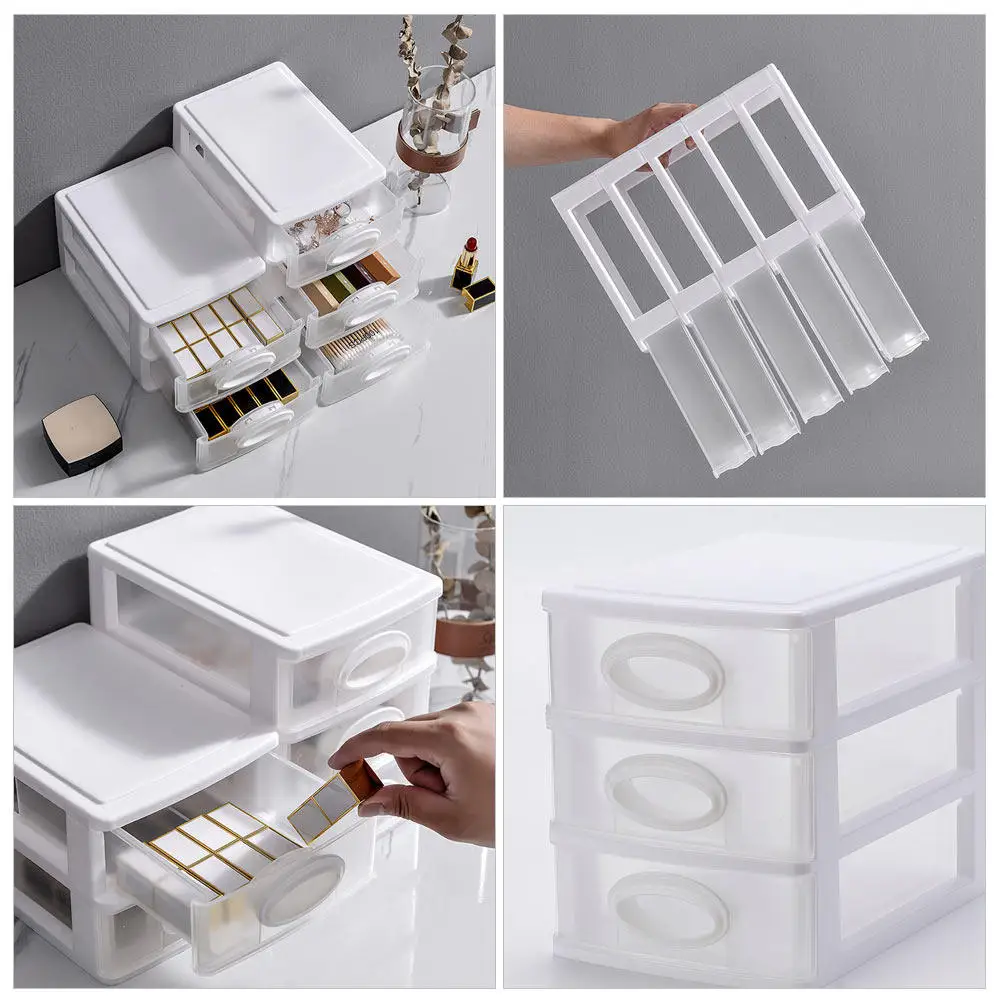 1Pcs Desktop Storage Box Multi-Layer Stationery Cabinet Office Organizer Plastic Storage Holder for Cosmetics Jewelry Medicine