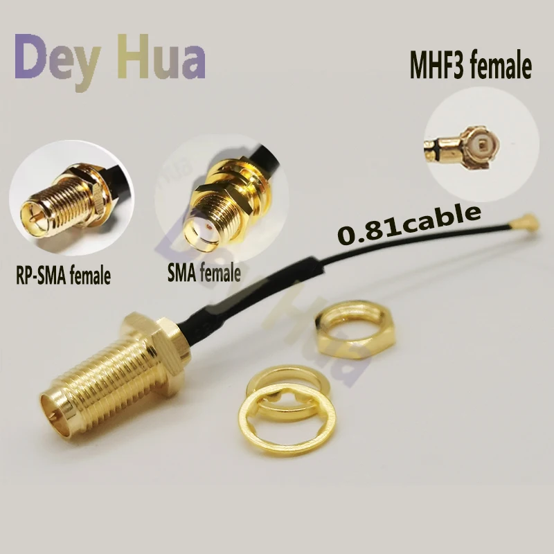 10PCS SMA female pigtail Jumper RP SMA female to U.FL3 MHF3 0.81Cable Sockets Jack connectors adapter for Wifi router GPS AP