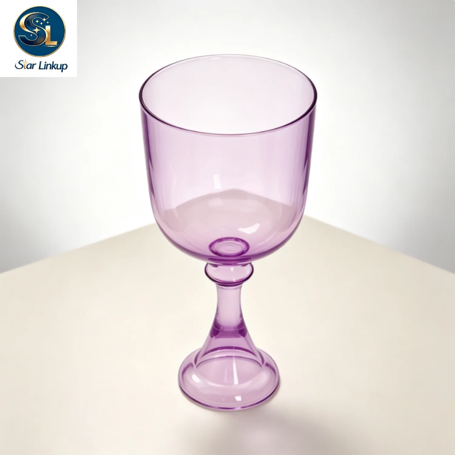 STAR LINKUP 7‑8.5 Inch Transparent Purple Quartz Crystal Chalice Singing Bowl 432Hz/440Hz Note Sound Healing Chakra Balancing Yoga Meditation Sound Bath Percussion Instrument With Mallet
