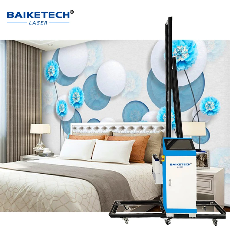 

3D UV Vertical Wall Printer Digital Varnish Inkjet Printing Machine Direct to Wall Painting Machine with DX10 Double Head