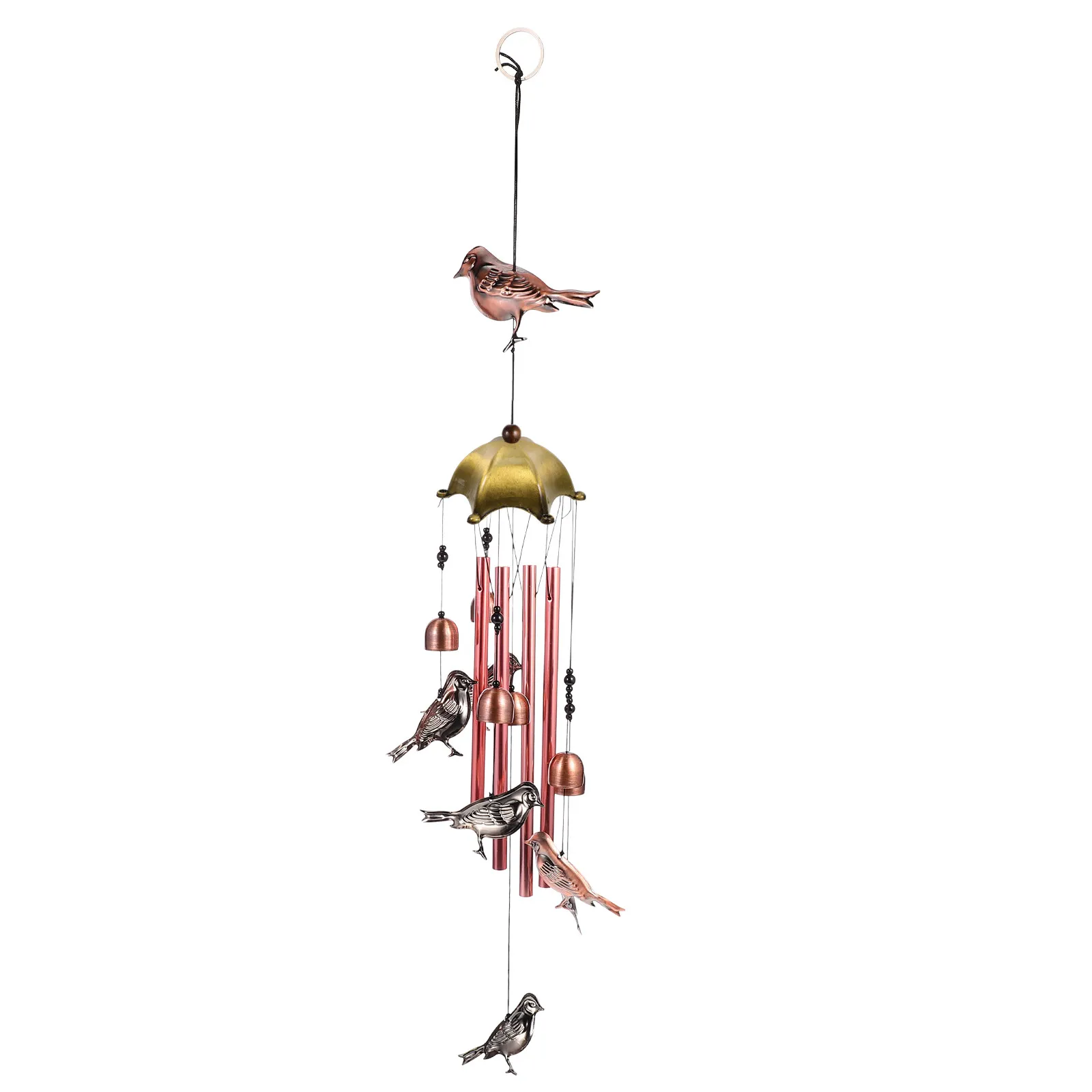 Zinc Alloy Wind Chime Caps for Garden Owners to improve wind chime sound, 8pcs golden vintage caps 6.20x6.20x2cm