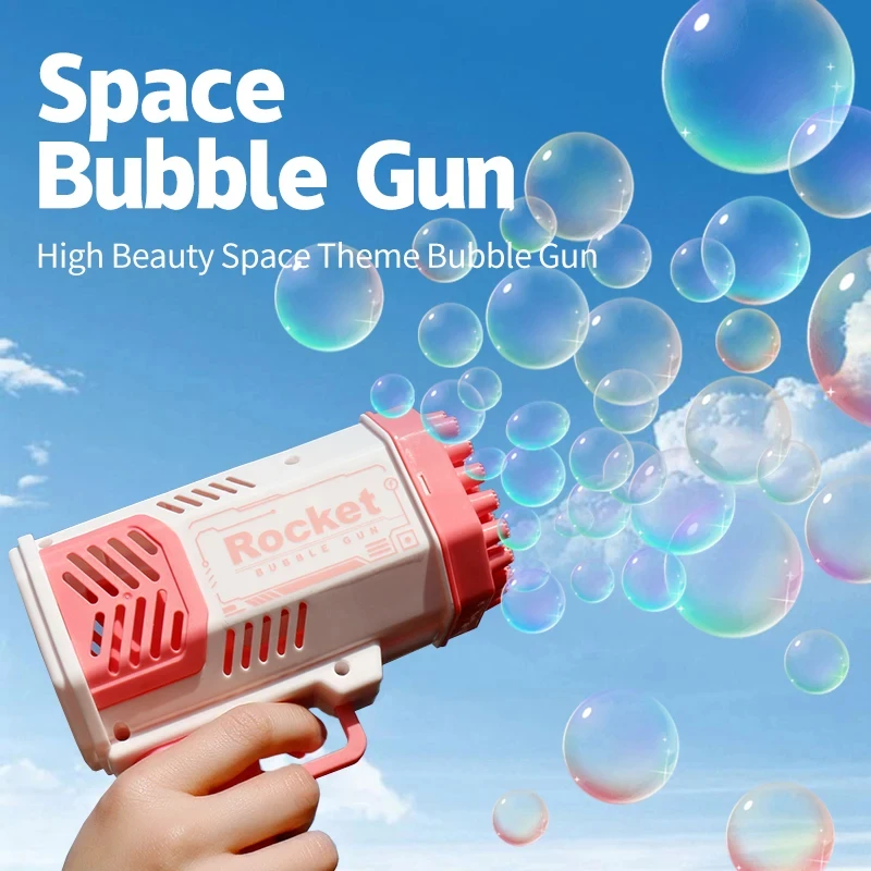 40 Hole Bubble Machine Automatic Bubble Blowing Light Outdoor Bubble Guns Toys For Children Without Battery and Bubble Water