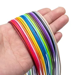 10PCS 1.5mm Black Brown Colorful Leather Cord Adjustable Braided 45cm Rope For DIY Necklace Bracelet Jewelry Making Findings