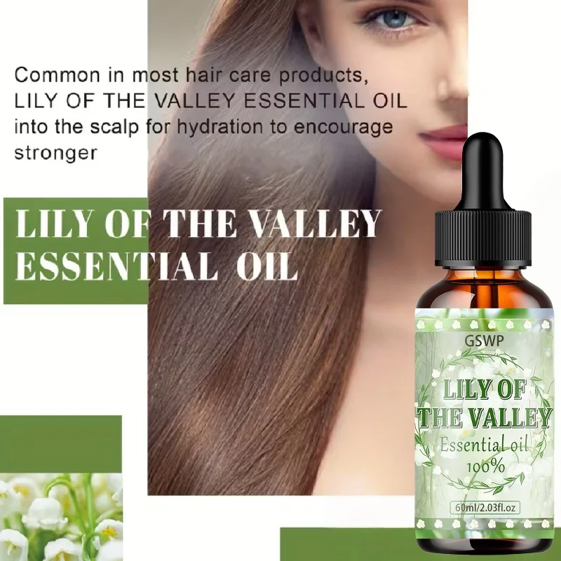 GSWP Lily of the Valley Essential Oil, Deeply Moisturizing, Suitable for Spa Treatments, Massage, Skincare, Hair Care. 60/120ml