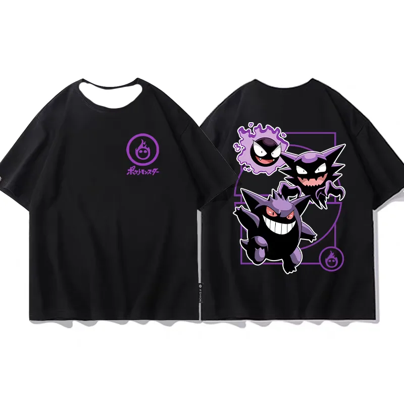 

Pokémon collaboration short sleeved T-shirt for men and women summer Pikachu clothes, quick drying suitable for hot sales