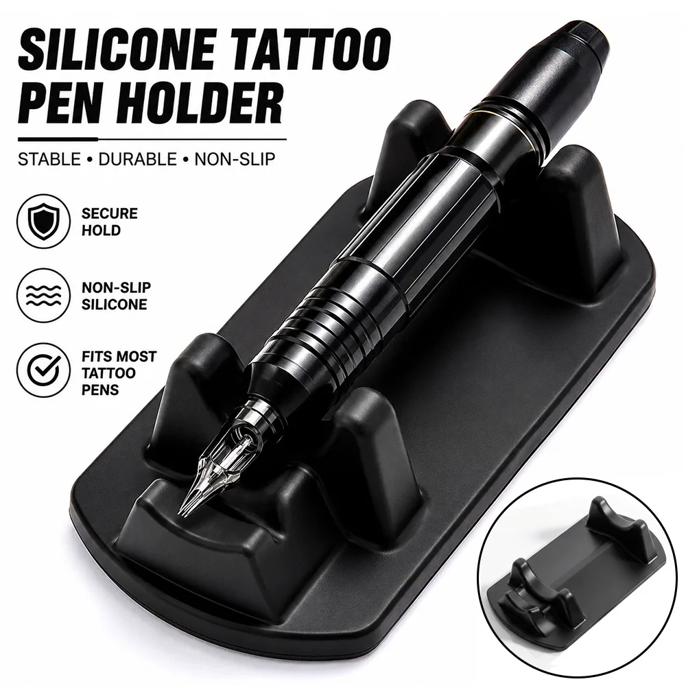 Silicone Tattoo Pen Holder Stand Non-slip Anti-scratch Tattoo Machine Rest Rack for Permanent Makeup&Tattoo Artists Accessories