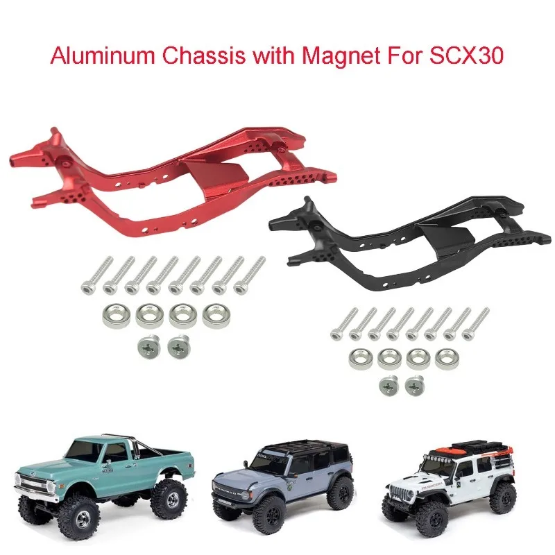 

Aluminum Chassis with Magnet Fit Stock Body and DIY Body for AXIAL SCX30 1/30 RC Model Cars Crawler Upgrade Parts