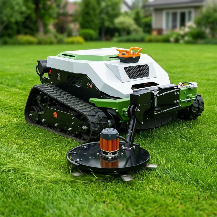 

Customize Remote Control Crawler Lawn Mower EPA Approved Garden Grass Cutting Machine Fast Shipping