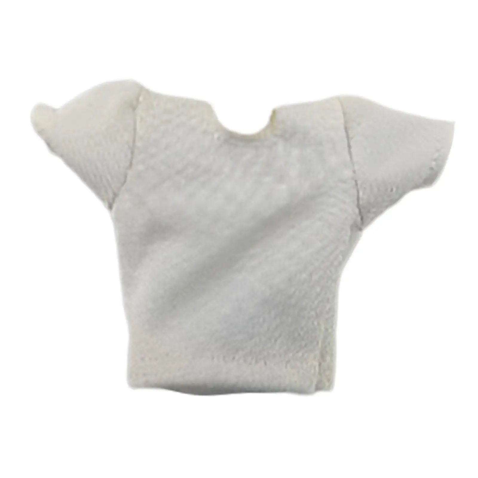 3.75 Polegada boneca masculina figura acessório branco camisa de manga curta para 1 18 escala figura de ação boneca roupa casual