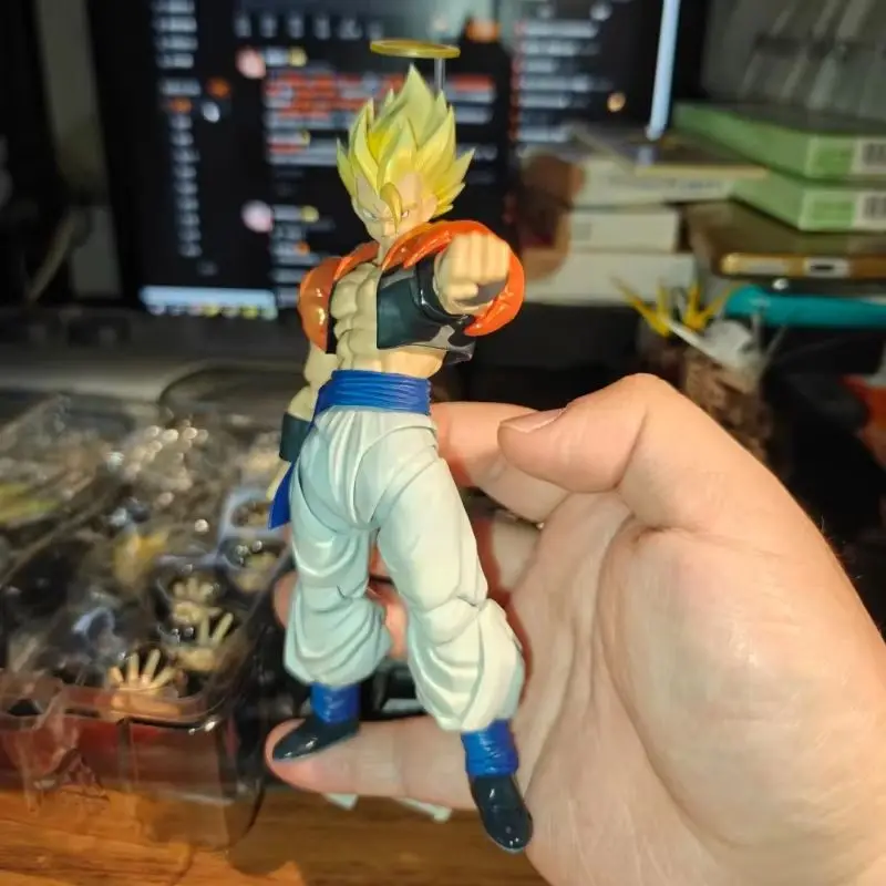 Bandai Nycc Exclusive Dragon Ball S.H.Figuarts Gogeta Super Saiyan Yellow Hair Anime Action Figure Collectible Toy In Stock