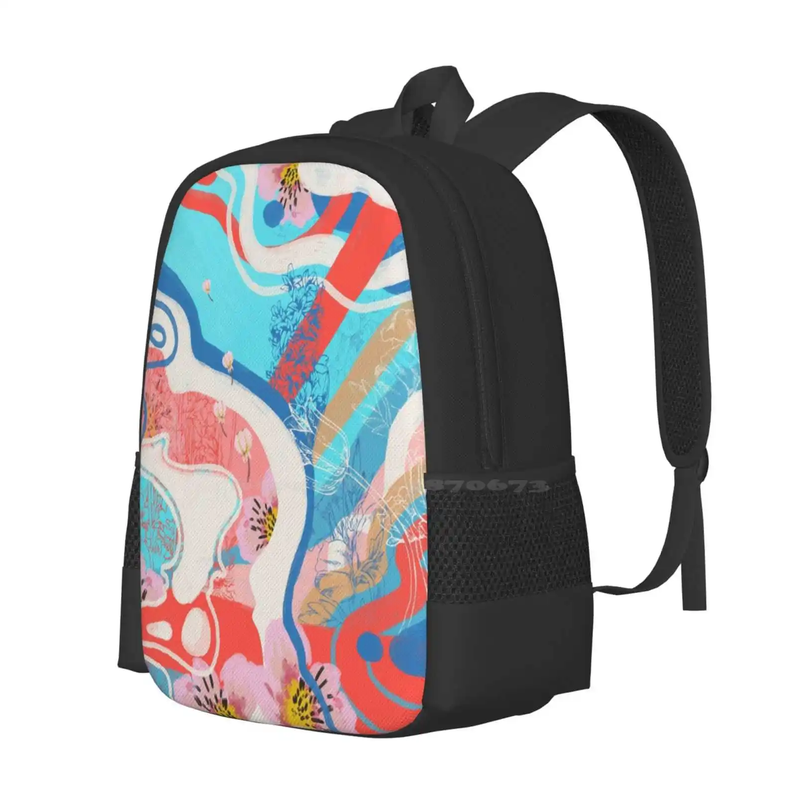 A Few Seconds To Summer Hot Sale Schoolbag Backpack Fashion Bags Floral Winter Colors Multicolor Flowers Fauna Fashion