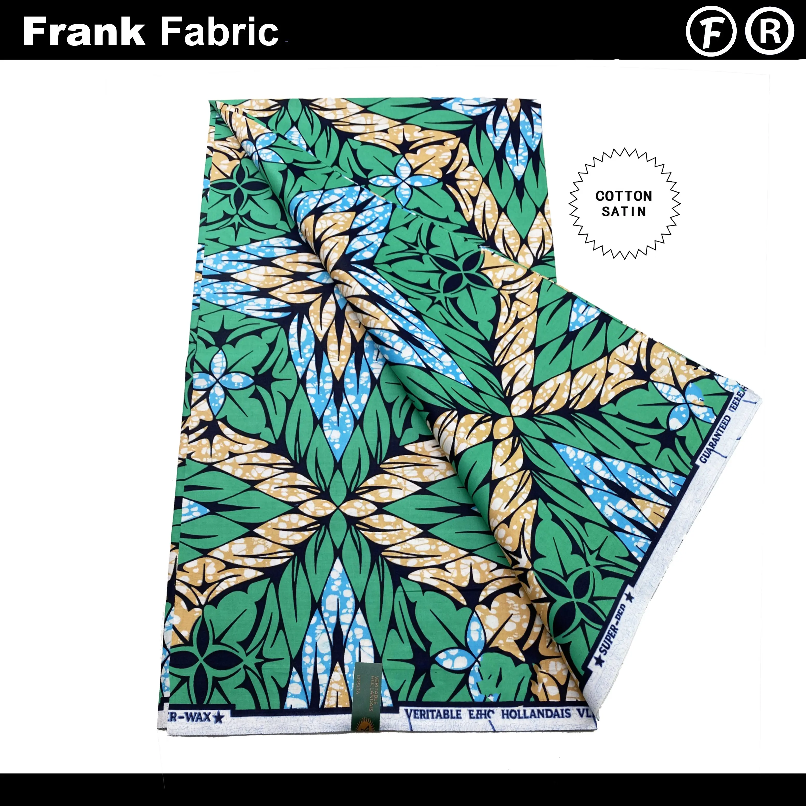 

Genuine Super Dutch Ankara Print Fabrics 100 Cotton Certified Authentic African Wax Fabric For Sewing With QR Code VLS0907.002