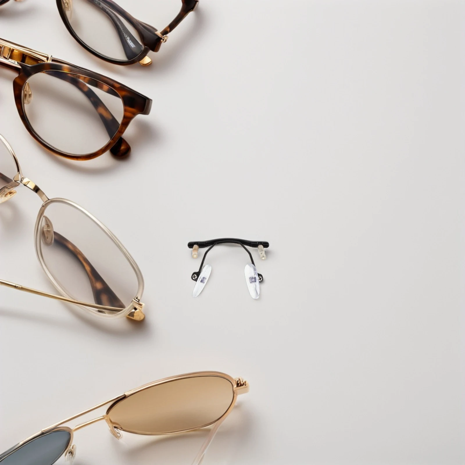 

3pcs Glasses Nose Bridge Pads Frameless Eyeglasses Replacement Repair Kit Universal Fit Rimless Glasses Accessories Eyewear