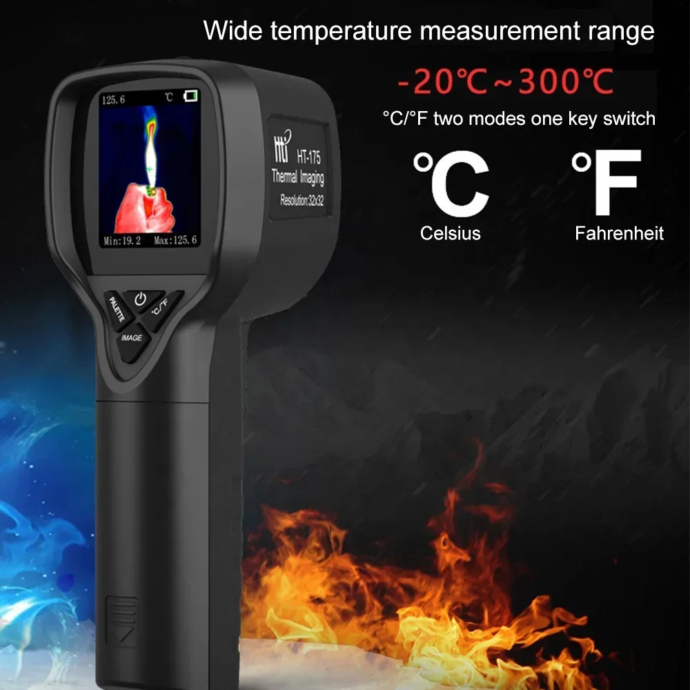 HT-175 Temperature Measuremend HTI thermal imaging Camera 32*32 thermographic camera with 2.0" Color Screen