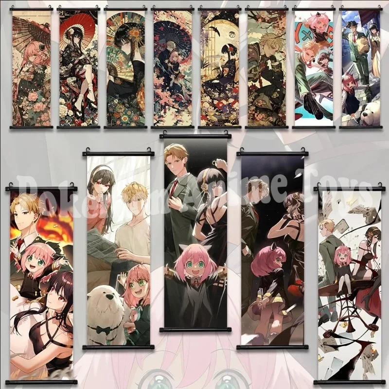

SPY FAMILY Hot Anime Wallpaper Wall Artwork Canvas Painting Anya Print Hanging Scroll Poster Cute Home Decoration Anya Art Gift