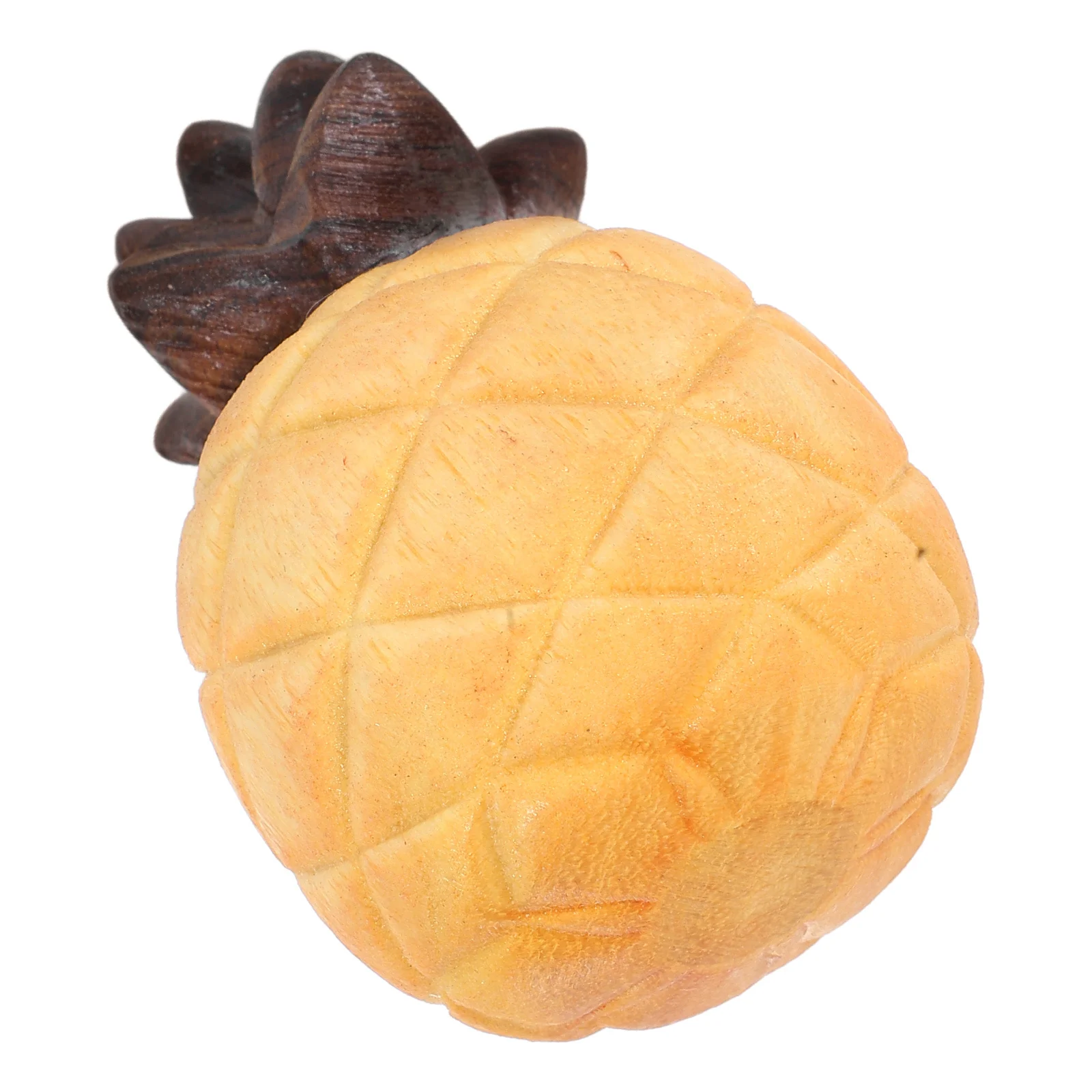 

Wood Carved Pineapple Mini Sandalwood Craft Hard Texture Beautiful Grain Desktop Decor Home Party Decoration Tropical Theme