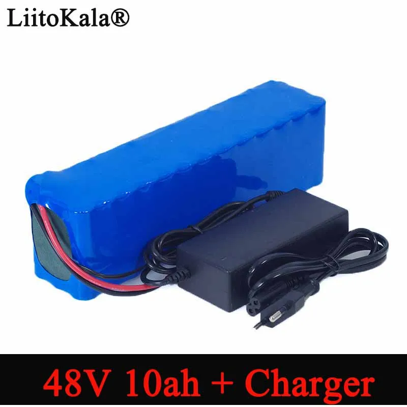 LiitoKala e-bike battery 48v 10ah 18650 li-ion battery pack bike conversion kit bafang 1000w + 54.6v Charger